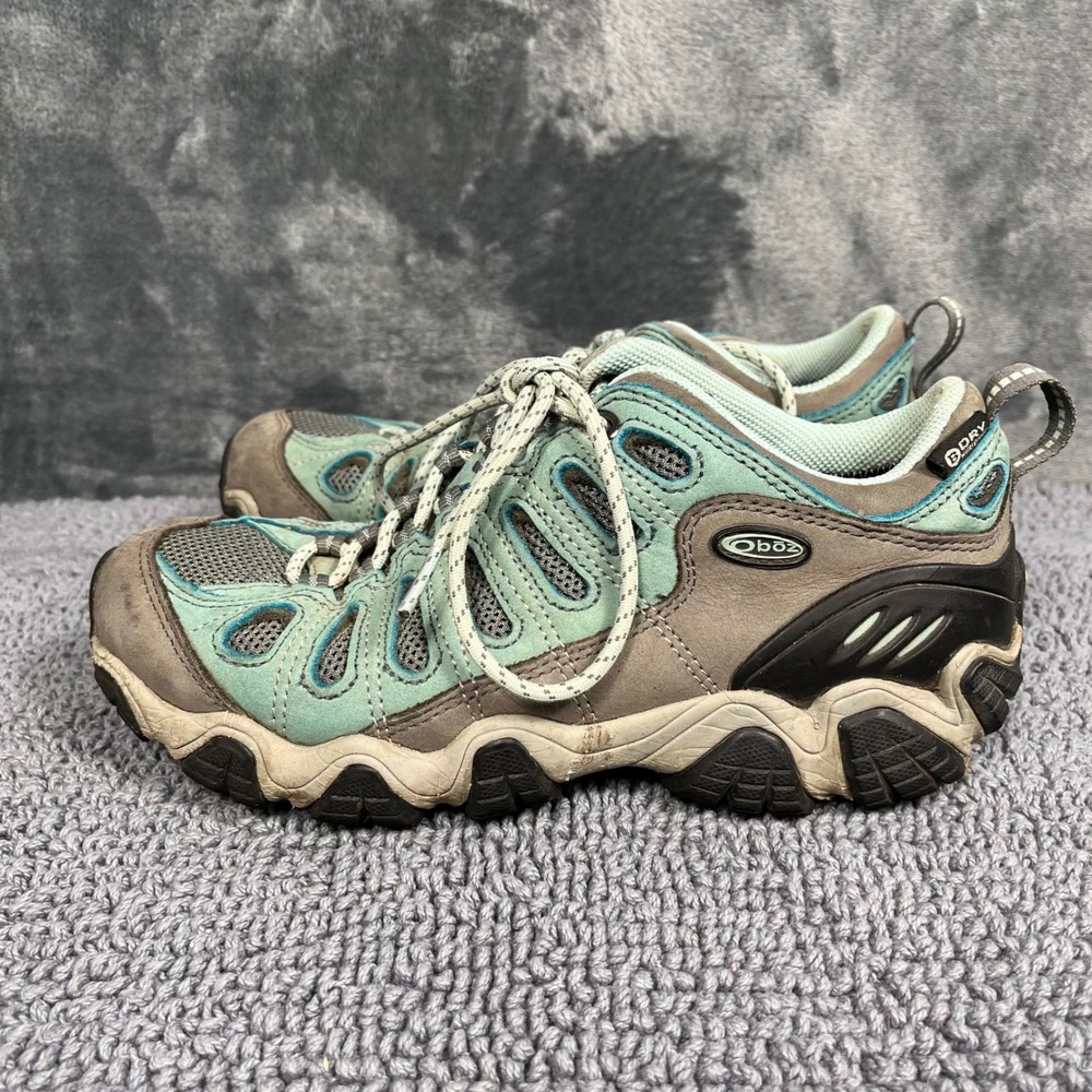 Oboz Sawtooth Low B-DRY Waterproof Hiking Shoes Women's 7 Gray Trail Sneakers